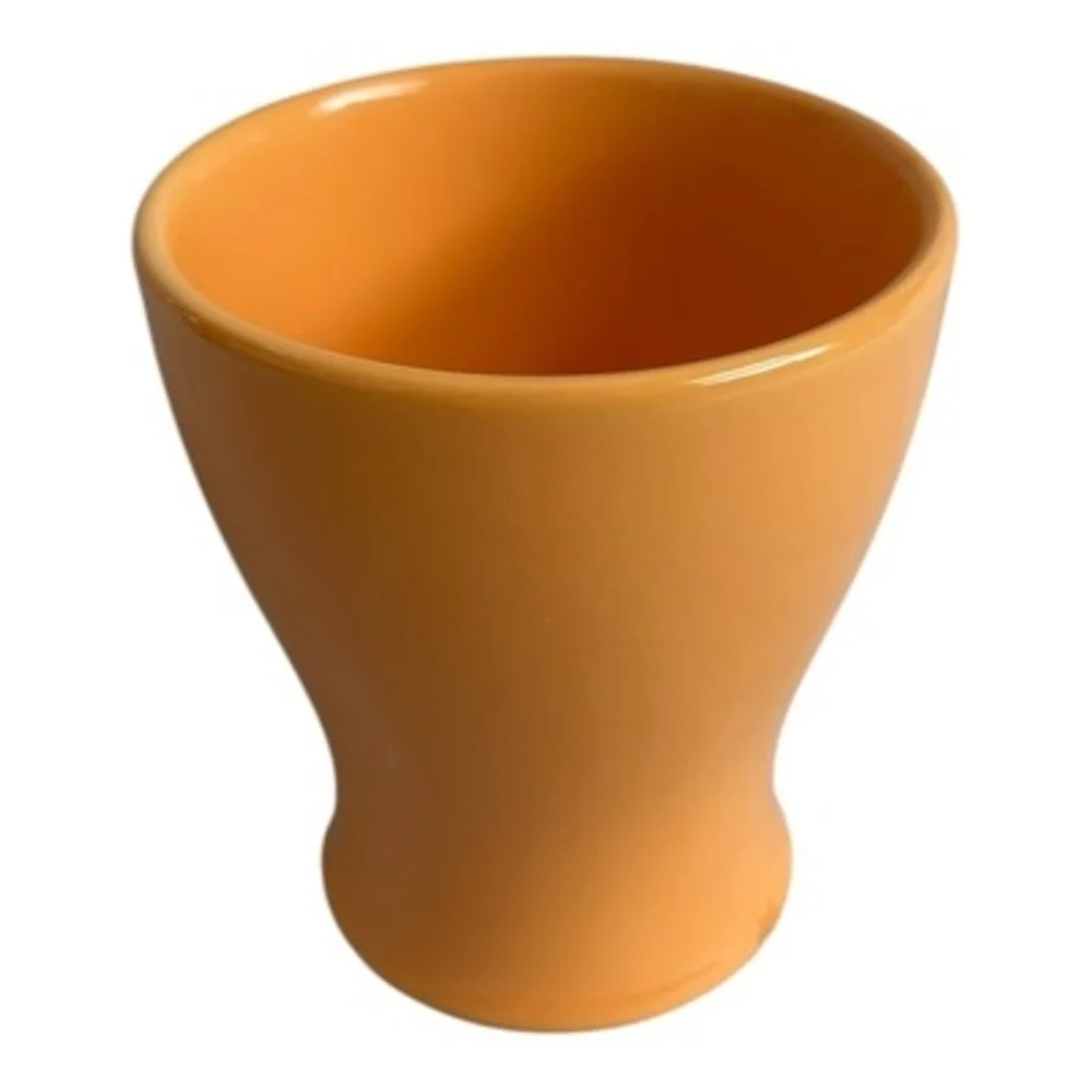 Edible Arrangements Custom Bright Orange Pottery Vase 4.75